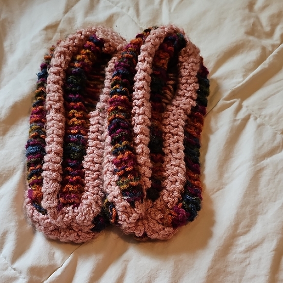 Handmade Shoes - Multicolor Knit Slippers
